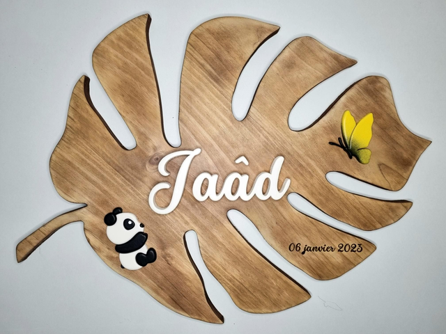 Tableau Monstera prénom  => SUR COMMANDE