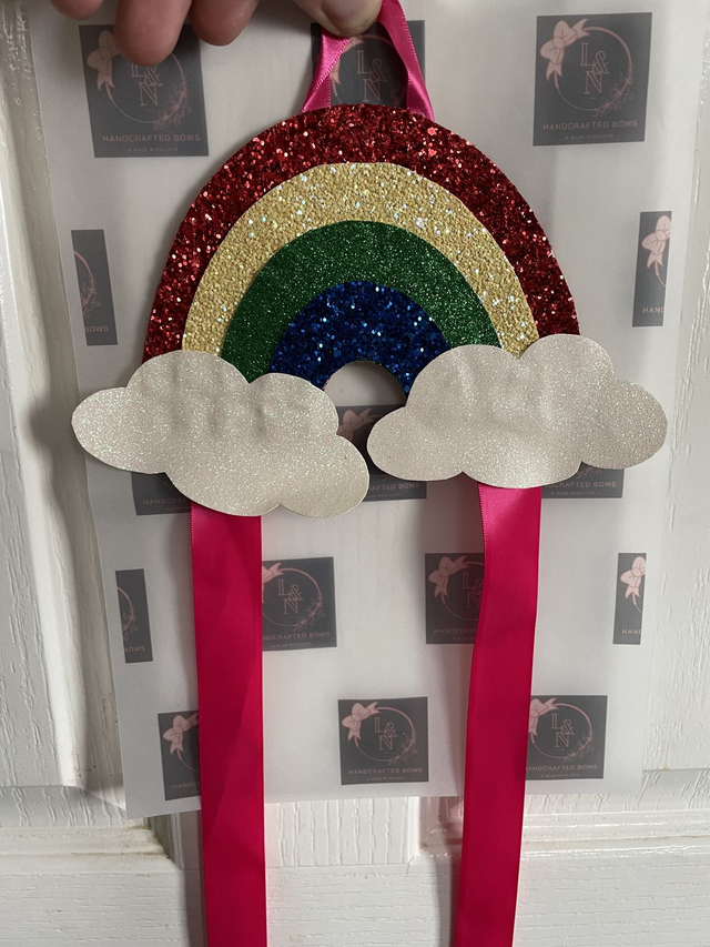 Bright Rainbow Bow Holder
