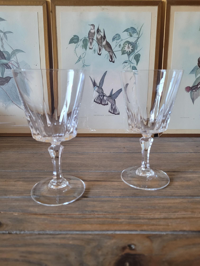 Verres à eau Cristal d'Arques Versailles (H 16cm) en lot de 2