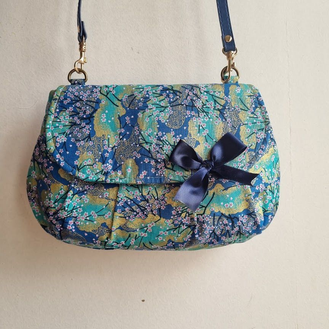 Sac forme pochette "Akina" turquoise