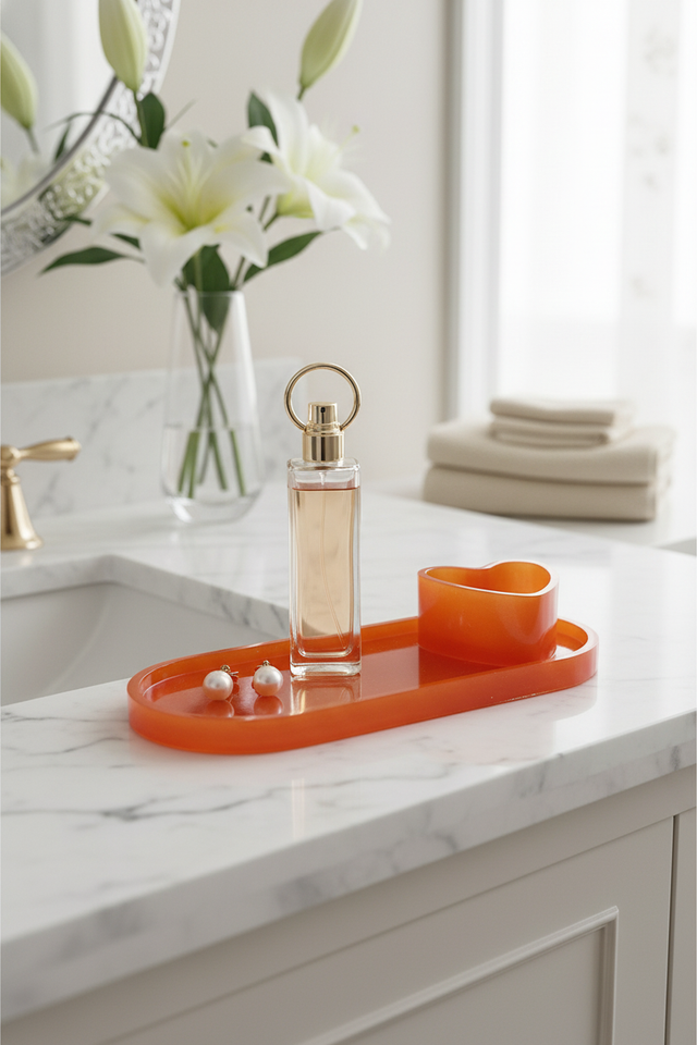 Plateau bijoux coeur - Rouge intense