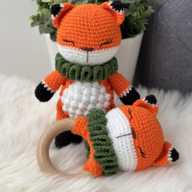 Doudou Renard + Hochet