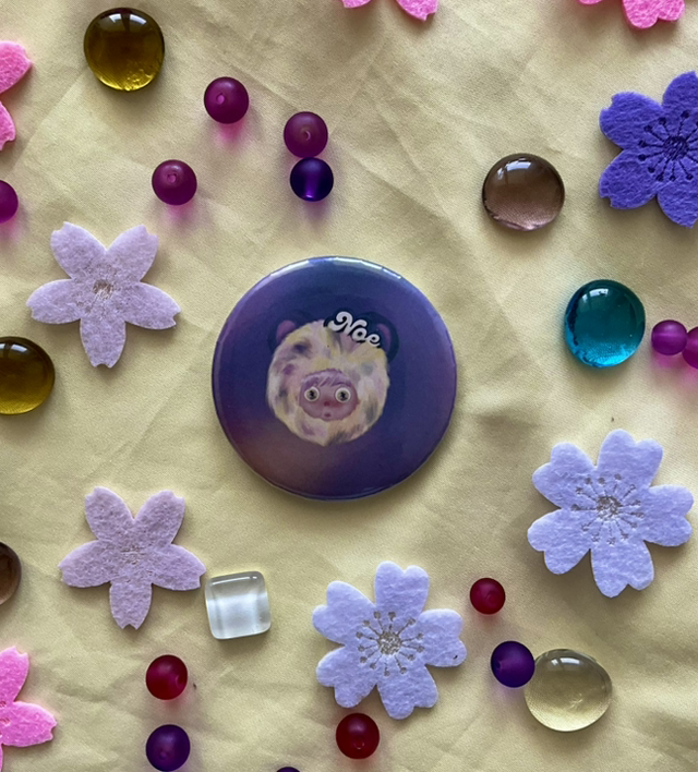 Badge « Rainbow Fluffy Friends » Noe 