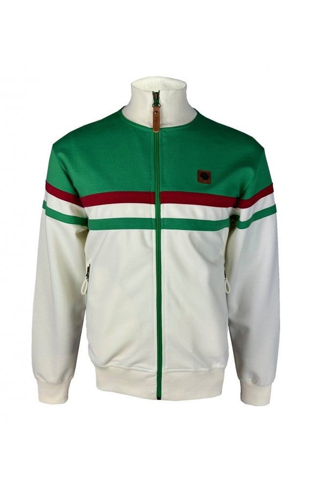 Trojan TR9051 Panel Stripe Track Top - Emerald