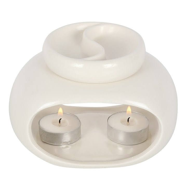 White double wax burner