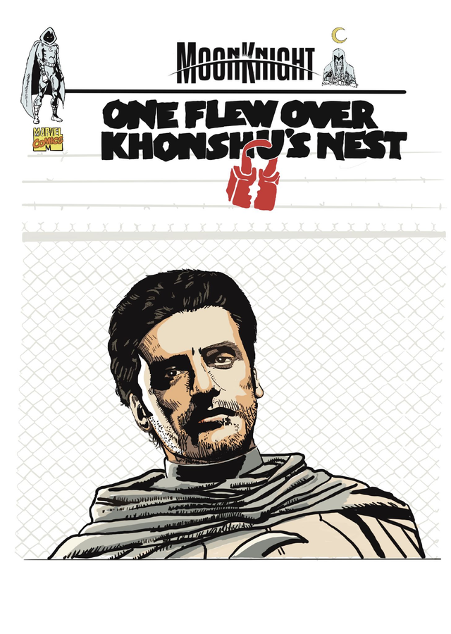 Moonknight, One Flew Over Khonshu’s Nest poster print comic style