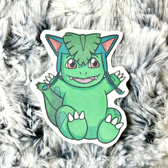 Bulbasaur Evolving Hat Sticker
