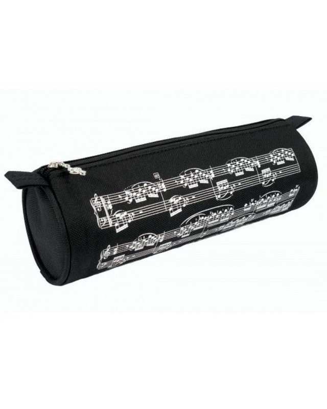Trousse noir avec motif partitions en blanc