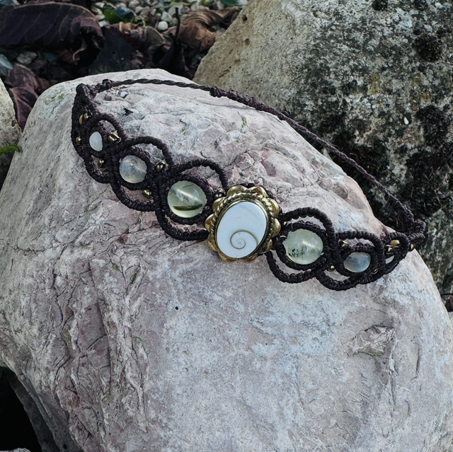 Bracelet CIRCÉ œil de sainte Lucie, préhnite, labradorite, pierre de lune