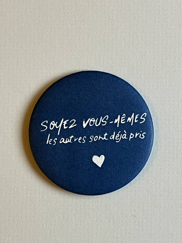 Miroir malicieux en cyanotype - "Soyez-vous mêmes les autres sont déjà pris" 