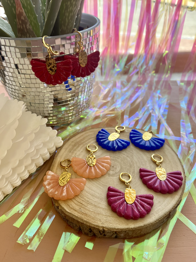 Boucles d’oreilles éventail 