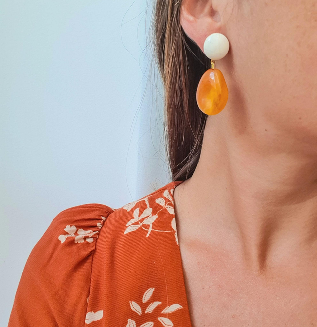 Boucles d'oreilles Galet