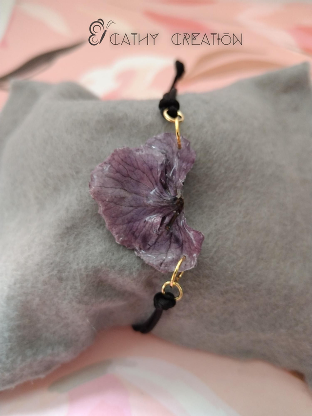 Bracelet fleur d'hortensia 