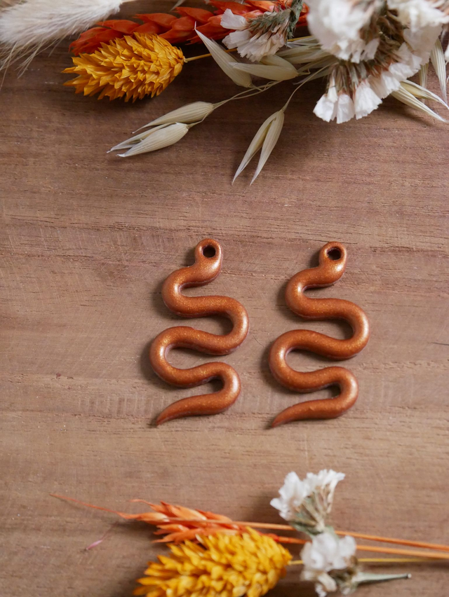 Serpents marron brillant