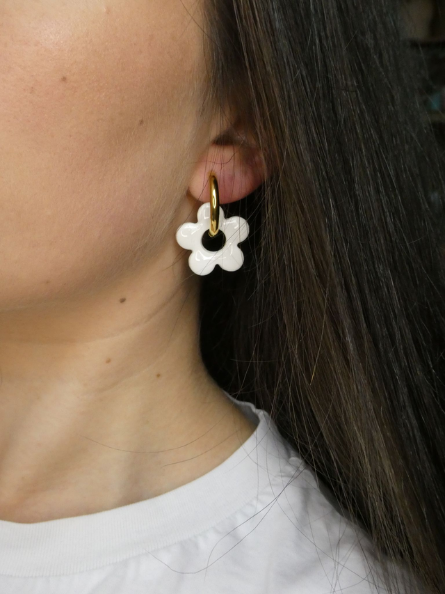 Créoles Fleur blanche