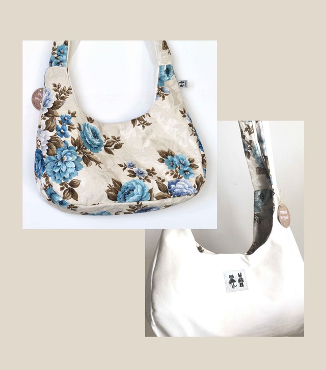 flower reversible shoulder bag