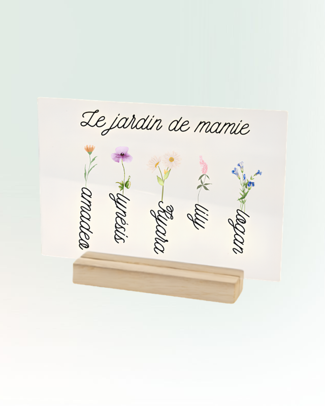 Plaque Le jardin de mamie