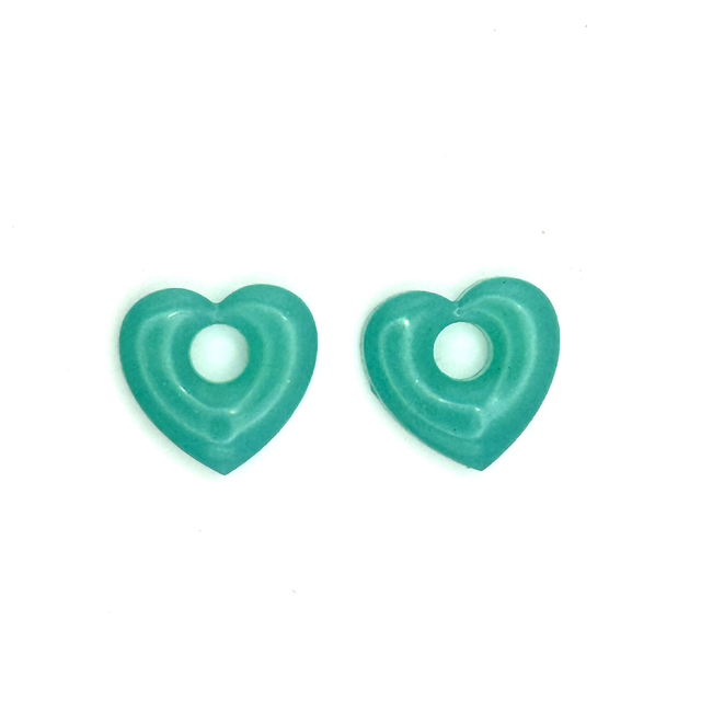 Pampilles Cœur vert turquoise 