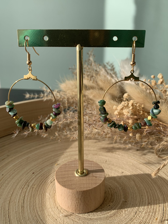 Créoles Eclora Rubis zoisite