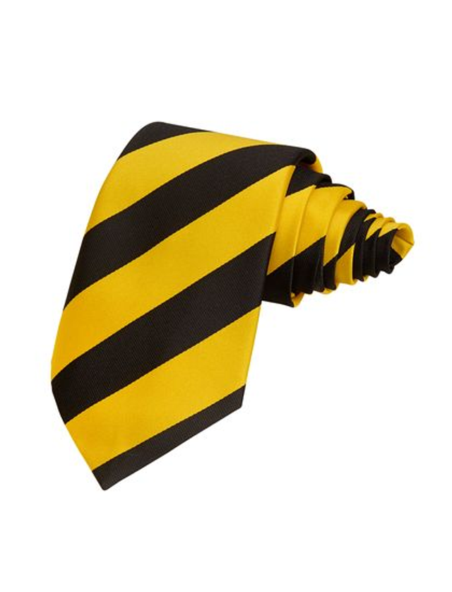 Second Hand Boys Black Yellow Senior Tie