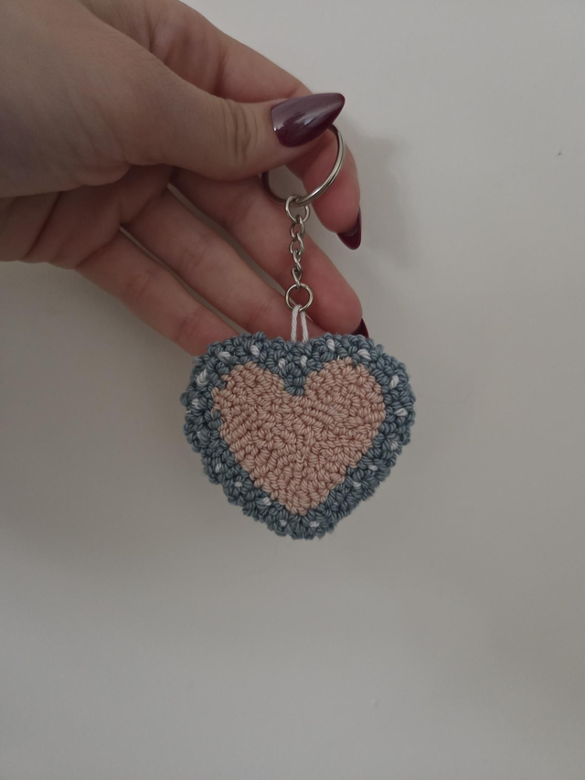 Porte-clés – Cœur dentelle 