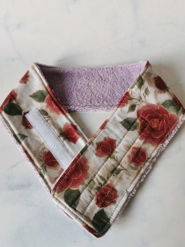 Bandeau de soin rose rouge et vert