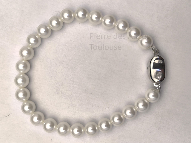 Bracelet - Lithothérapie - Pierre naturelle - Perle de Nacre