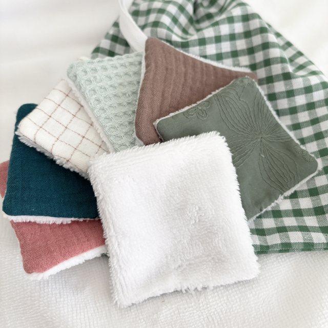 Semainier de petites lingettes lavables Burford