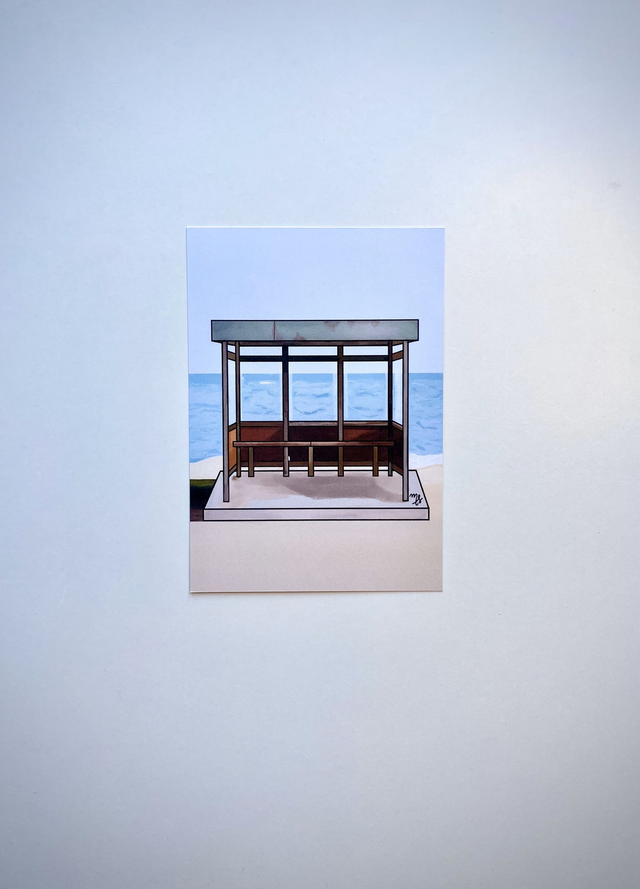 Illustration Spring Day Bus Stop