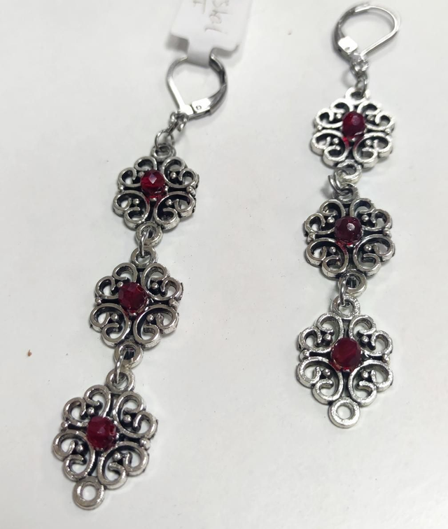 Boucles d'oreilles triptyque 