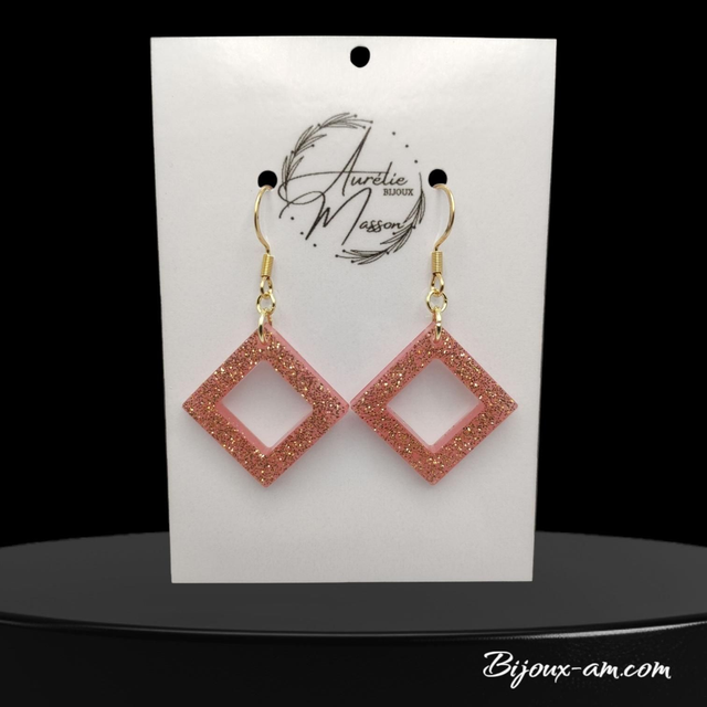 Boucles d'oreilles résine