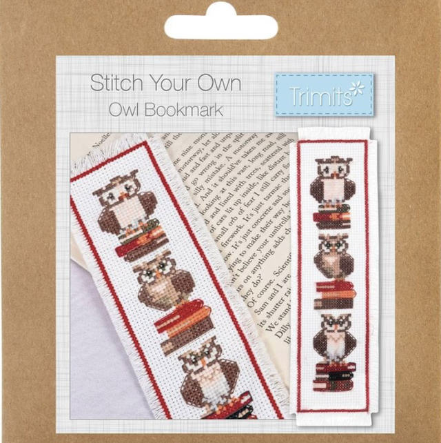Counted Cross Stitch Kit: Bookmark: Owls