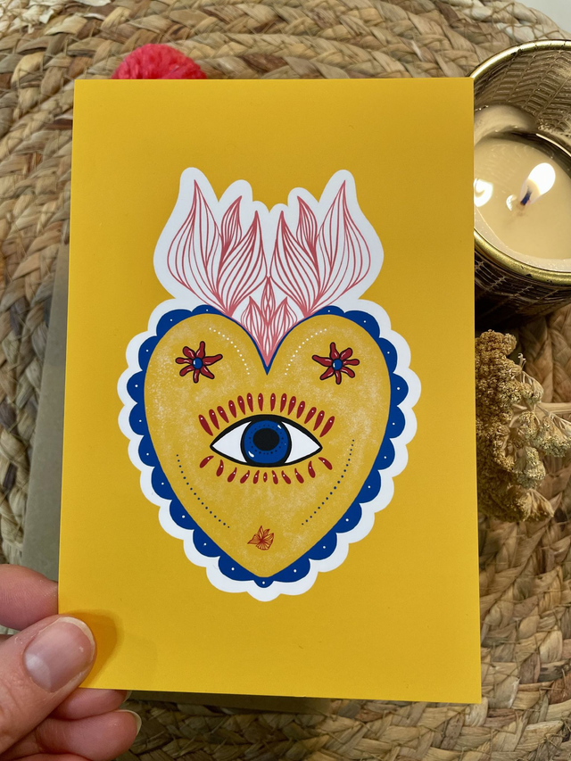 Carte coeur oeil