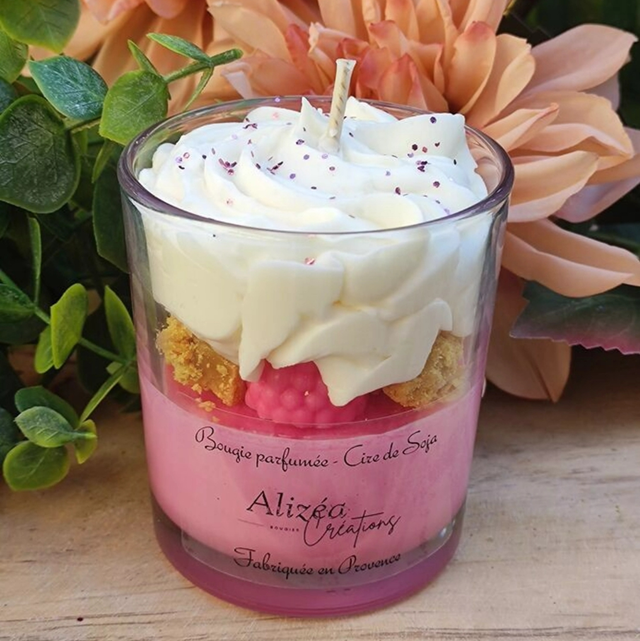 Bougie « Tarte à la framboise » - 160g