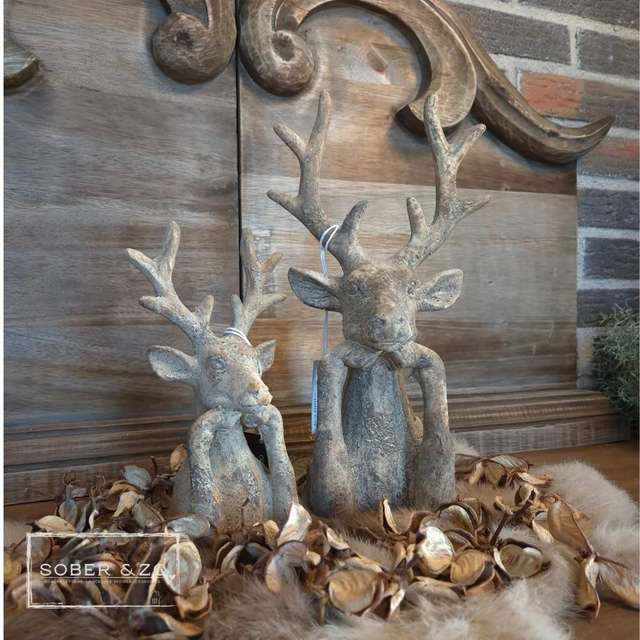 Rendier beeldje S, zandkleurig