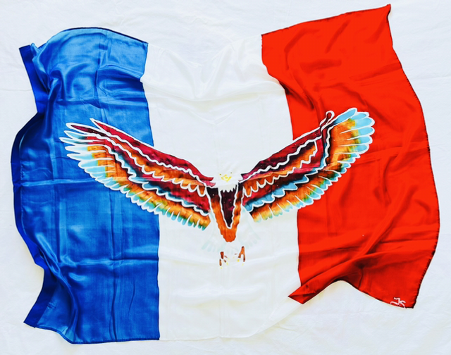 L’Esprit Prophétique se lève sur la France Ezéchiel  37.4 -  Soie épaisse 90x100