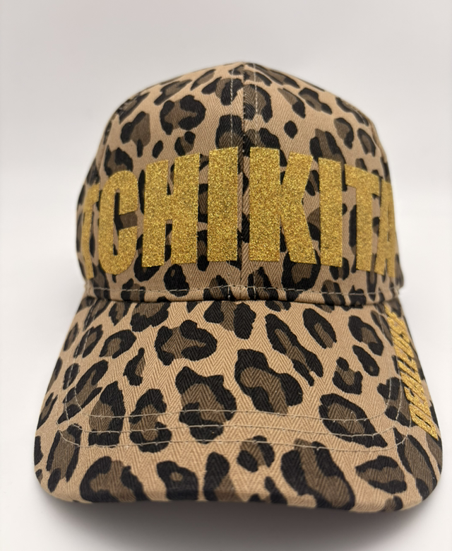 Casquette léopard TCHIKITA paillettes or