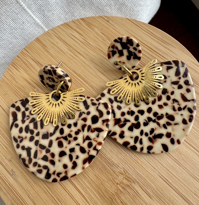 Boucles d'oreilles pétales tachetées