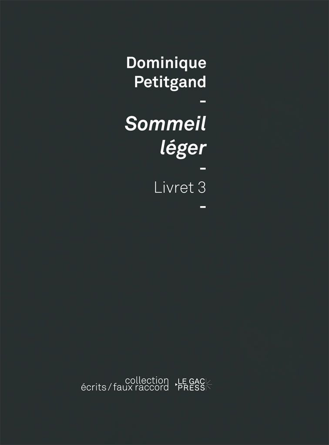 Sommeil léger - livre