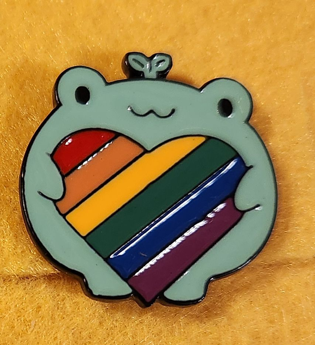 Frog With A Rainbow Heart