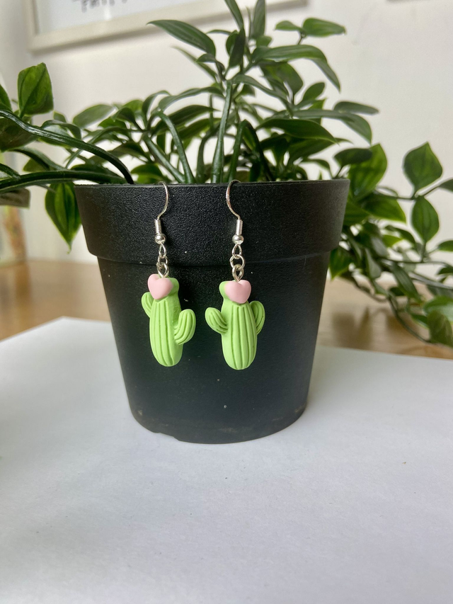 Cactus earrings.