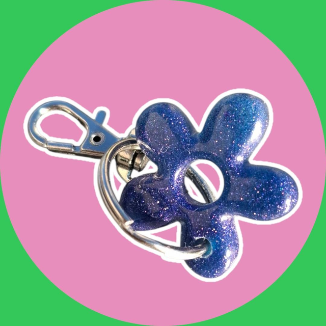 Porte-clés fleur 