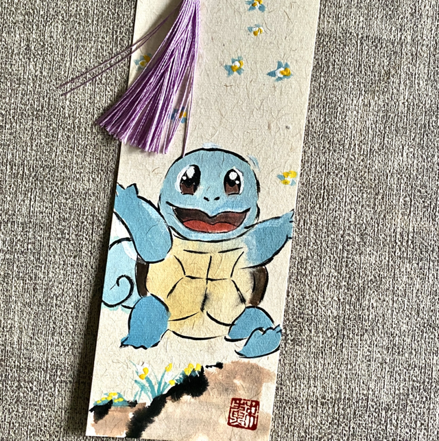 Original hand painted bookmark