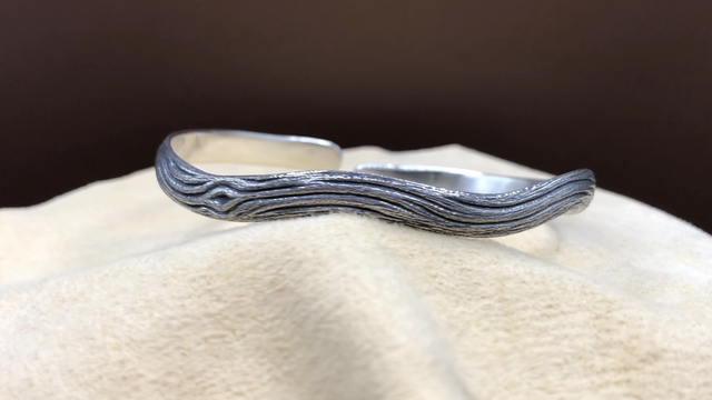L ・ Bracelet Jonc・Texturé Bois₃