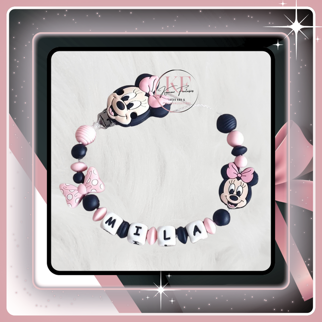 Attache-tétine Souris (Minnie)