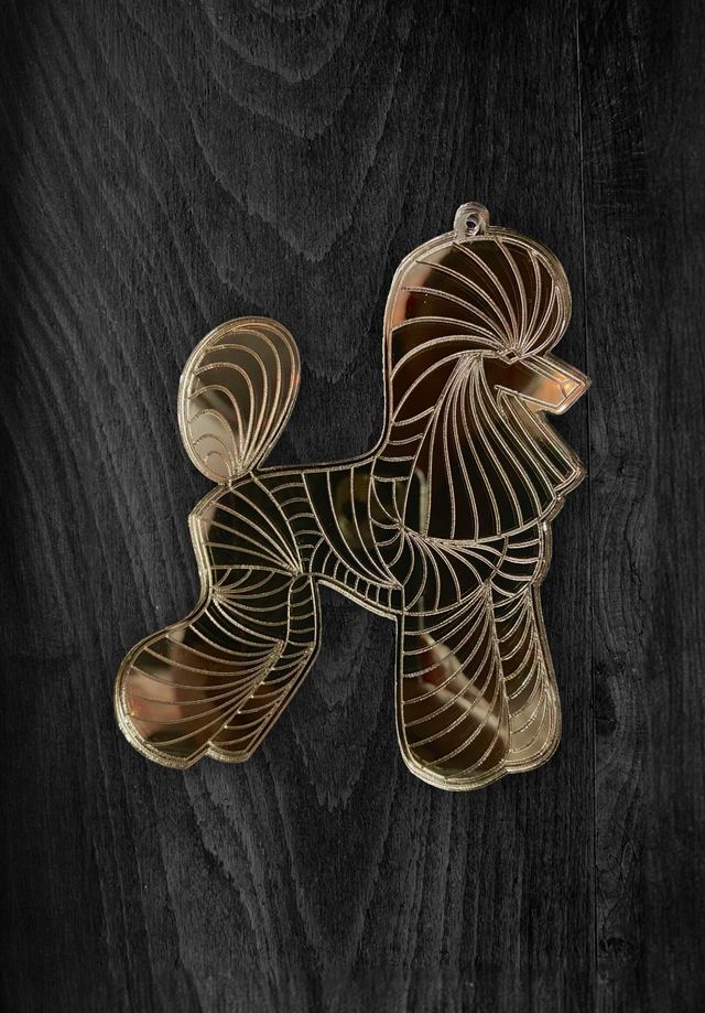 Acryl - Poodle Modern Gold