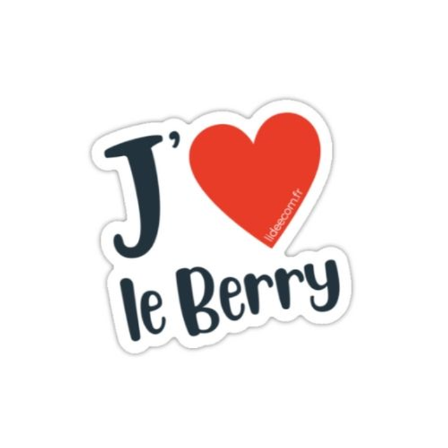 Lot d'autocollants "J'aime le Berry"