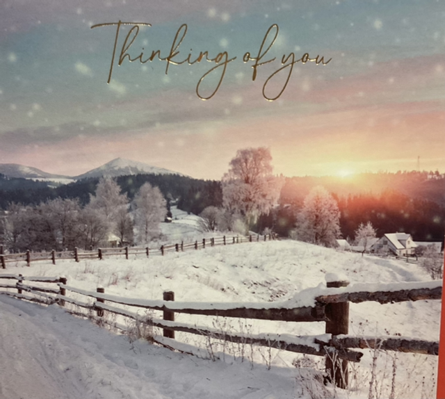 Christmas Thinking Of You (Snowy Fence and Field) GB 
