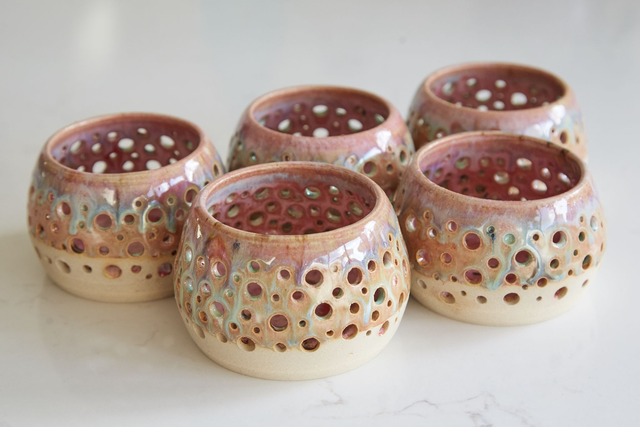 Charming Pink Candle Holders