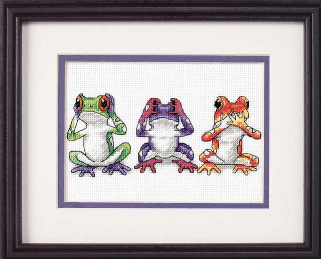 Mini Tree Frog Cross Stitch Kit by Dimensions